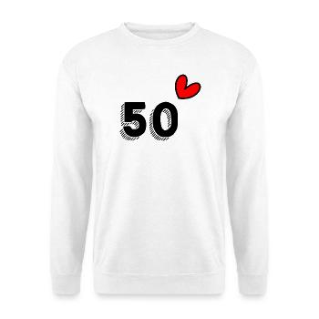 50. 50 YEARS. 50th ANNIVERSARY. 50 YEARS ANNIVERSARY. - Unisex Sweatshirt - white - Front