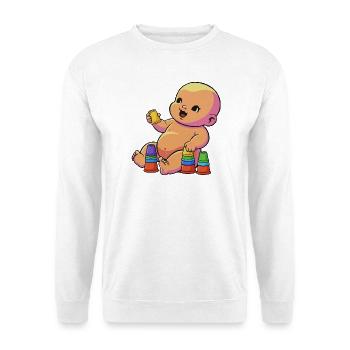 Colorful Baby with Cups - Unisex Sweatshirt - white - Front