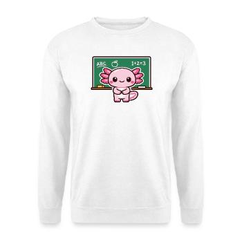 Vengeance de la dette Kawaii avec l’axolotl crayeux - Sweat-shirt Unisexe - blanc - Devant