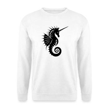 Silhouette Unicorno e Cavalluccio Marino - Felpa unisex - bianco - Fronte