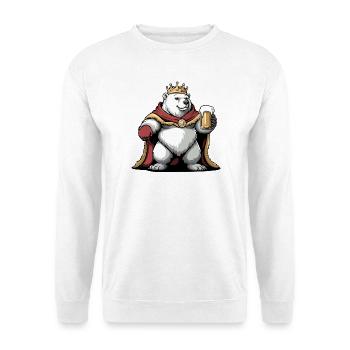 Polar Bear Beer King - Unisex Sweatshirt - white - Front