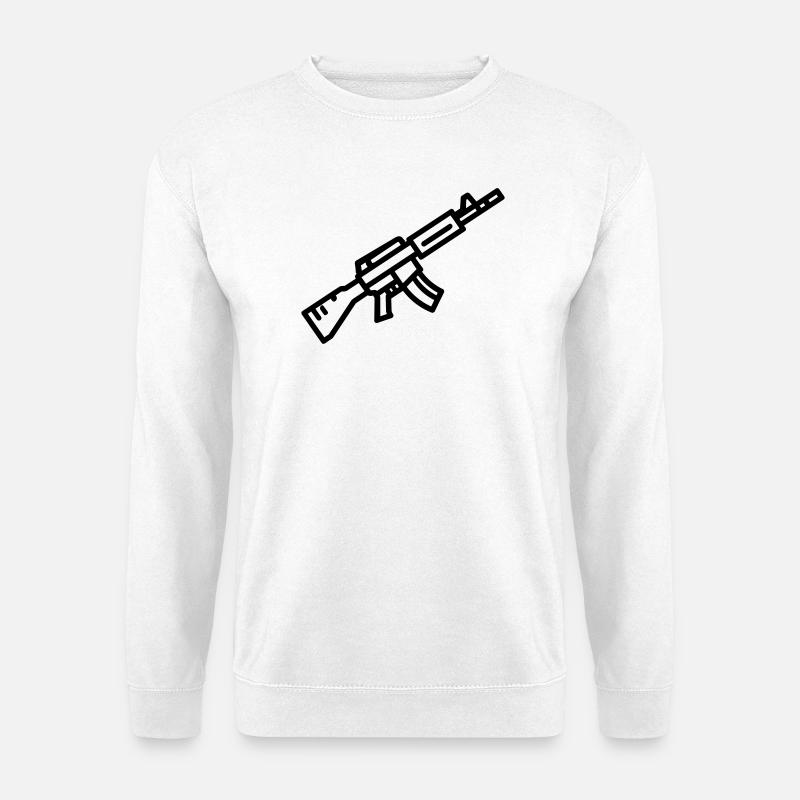 Waffe - Unisex Pullover - Weiß