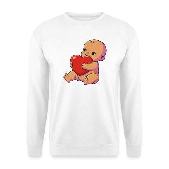 Kleine Baby-Herzumarmung - Unisex Pullover - Weiß - Vorne