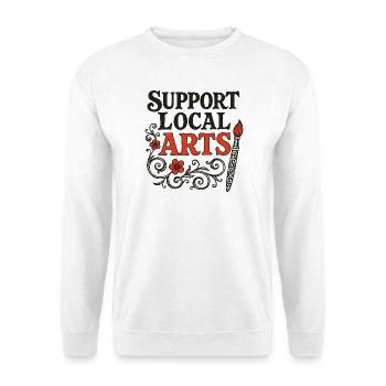 Support Local Arts Emblem - Unisex Sweatshirt - white - Front