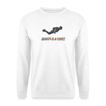 Plongez dans la gravité : un choix - Sweat-shirt Unisexe - blanc - Devant