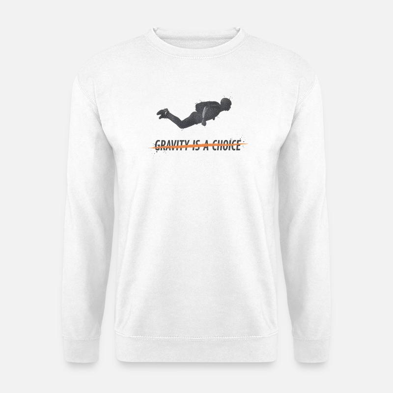 Dive Into Gravity: A Choice - Unisex Sweatshirt - white