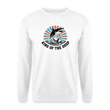 Haikönig des tiefen Ausbruchs - Unisex Pullover - Weiß - Vorne