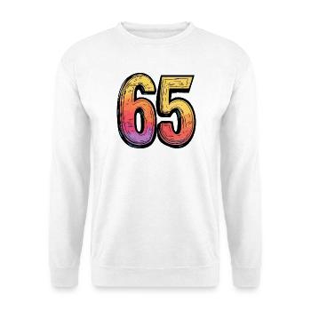 65 chiffres colorés - Sweat-shirt Unisexe - blanc - Devant