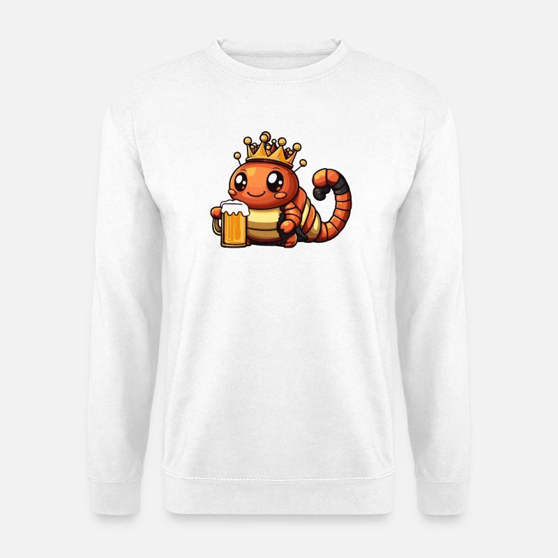 Wurm Bier König - Unisex Pullover - Weiß