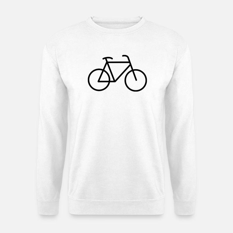 Fahrrad Radfahren Symbol schwarz - Unisex Pullover - Weiß