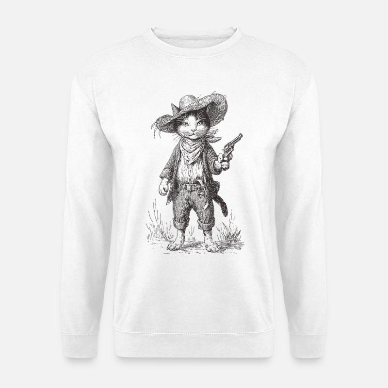 Katzenbandit - Unisex Pullover - Weiß
