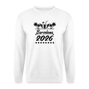 Barcelone 2026 - Sweat-shirt Unisexe - blanc - Devant