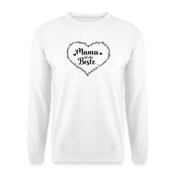 Maman est la meilleure - cœur - personnalisable - Sweat-shirt Unisexe - blanc - Devant