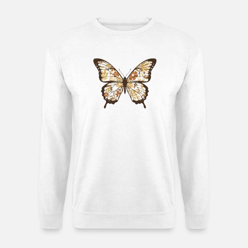 Blütenflügel Schmetterling - Unisex Pullover - Weiß