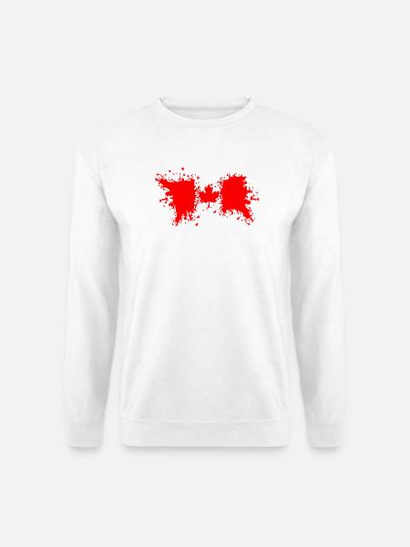 Kanada Flagge Farbsplash - Unisex Pullover - Weiß