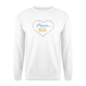 Maman est la meilleure - cœur - personnalisable - Sweat-shirt Unisexe - blanc - Devant