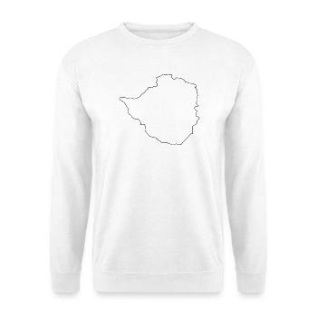 Carte de contour du Zimbabwe - Sweat-shirt Unisexe - blanc - Devant