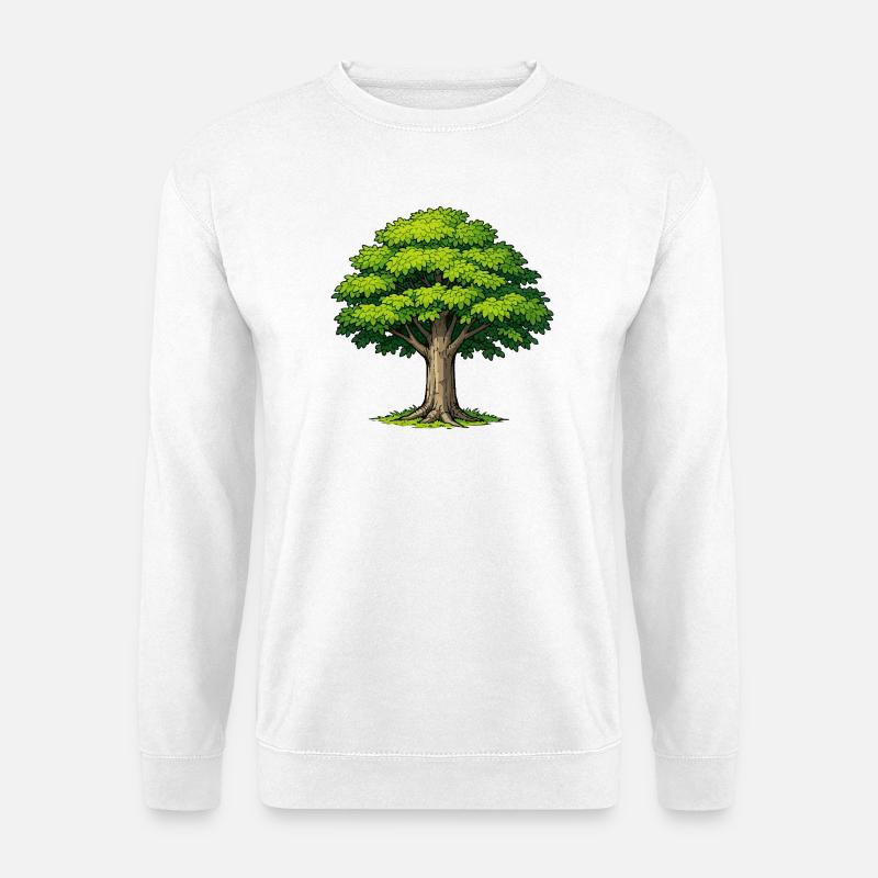 Baum mit üppigem Laub - Unisex Pullover - Weiß