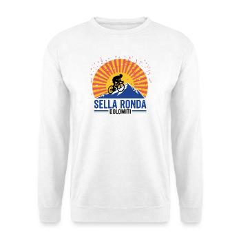 Sella Ronda Dolomites Italy Cycling Loop - Unisex Sweatshirt - white - Front