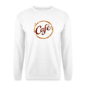 Coffee Kaffeetassenabdruck Illustration  - Unisex Pullover - Weiß - Vorne