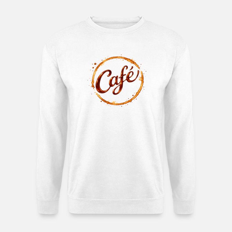 Coffee coffee cup print illustration - Unisex Sweatshirt - white