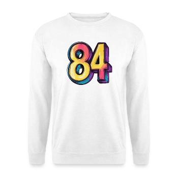 84 Nombre Coloré - Sweat-shirt Unisexe - blanc - Devant
