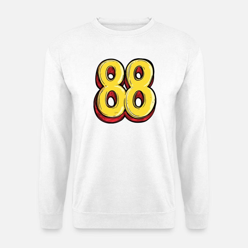 88 Zahl Bunt - Unisex Pullover - Weiß
