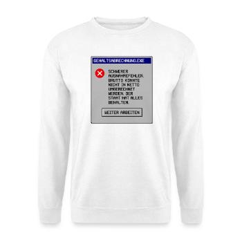 Masse salariale - Sweat-shirt Unisexe - blanc - Devant