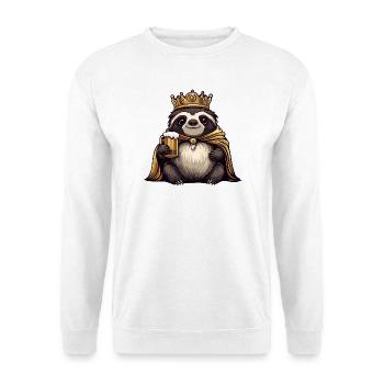 Roi de la Bière Paresseuse - Sweat-shirt Unisexe - blanc - Devant