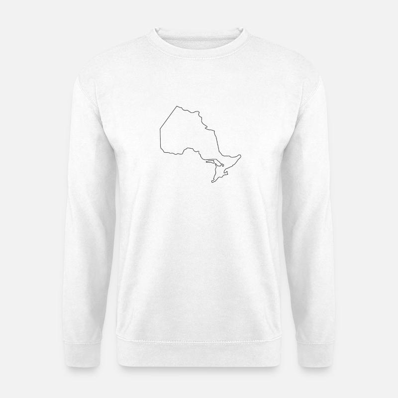 Ontario-Gliederungskarte - Unisex Pullover - Weiß