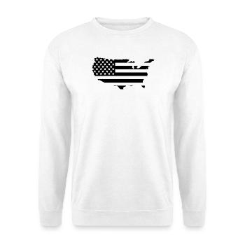 Karte der Vereinigten Staaten - Unisex Pullover - Weiß - Vorne