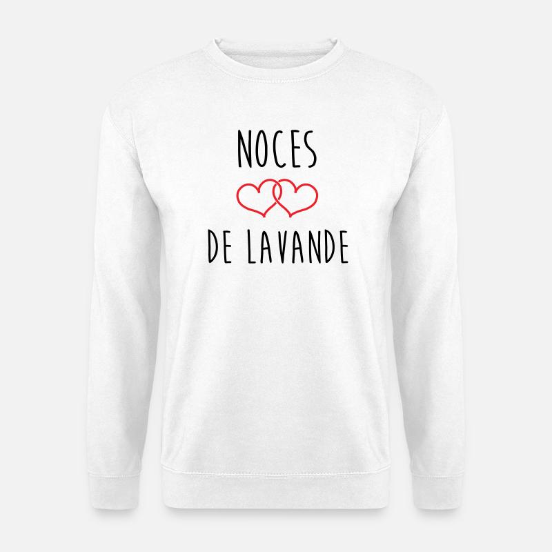 Lavendelhochzeit 46 Jahre - Unisex Pullover - Weiß