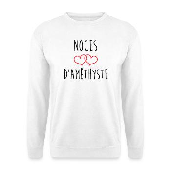 Amethyst Wedding 48 Years of Marriage - Unisex Sweatshirt - white - Front