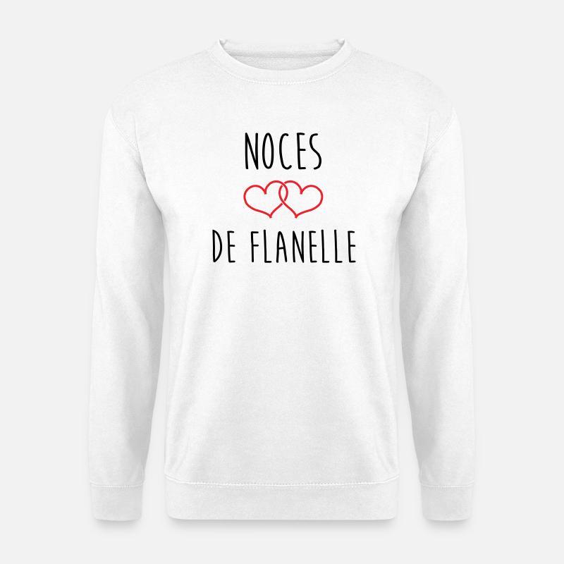 Flannel-Hochzeit – 43 Jahre Ehe - Unisex Pullover - Weiß