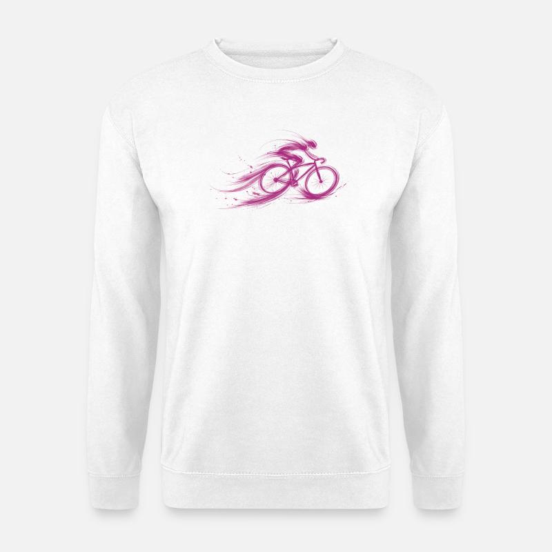 cyclist fast red Fahrrad - Unisex Pullover - Weiß