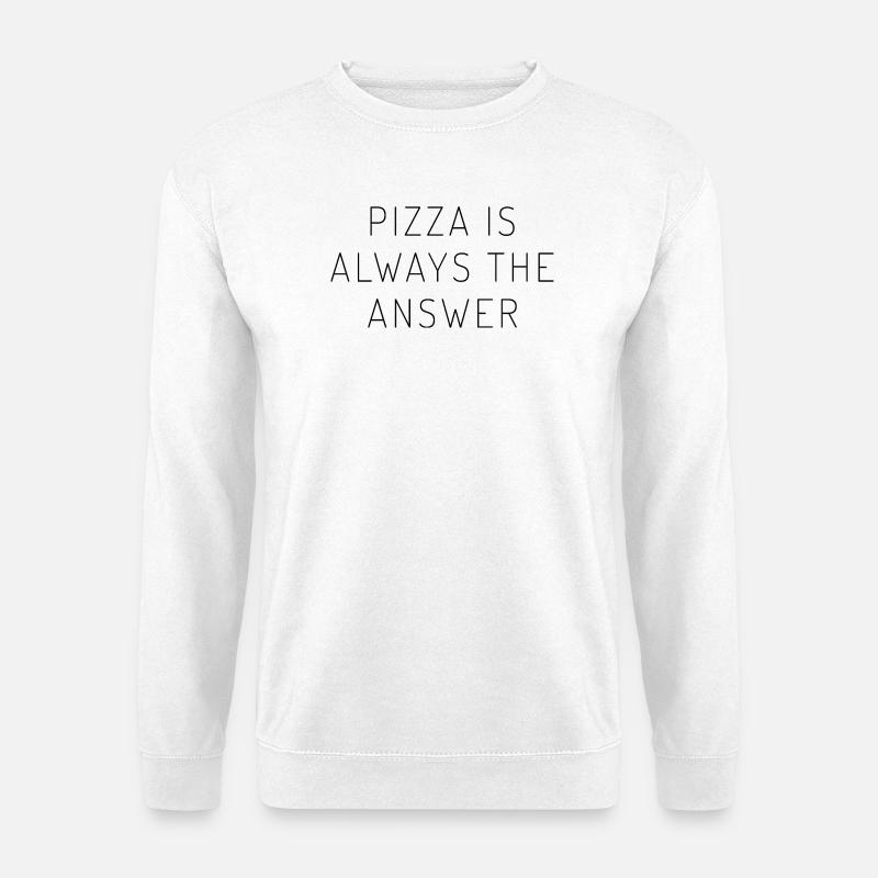 Pizza Answer - Unisex Pullover - Weiß