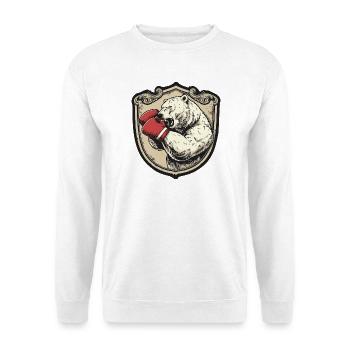 Eisbär Polar Bär Boxer MMA - Unisex Pullover - Weiß - Vorne