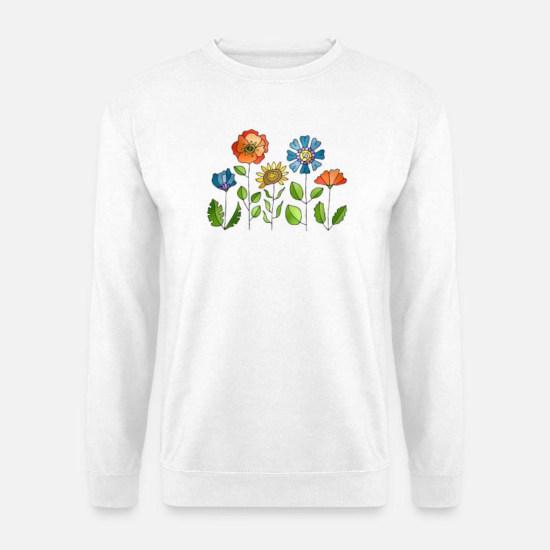 Blumen - Unisex Pullover - Weiß