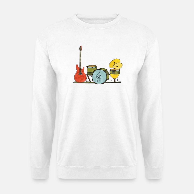 Musikinstrumente - Unisex Pullover - Weiß