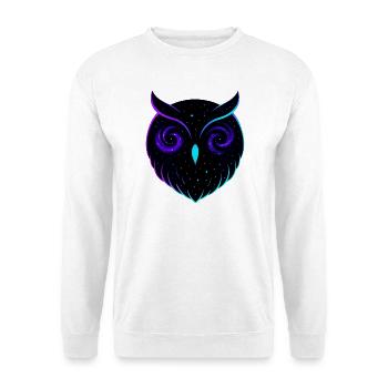 Kosmischer Eulengalaxie-Nachtraptor - Unisex Pullover - Weiß - Vorne