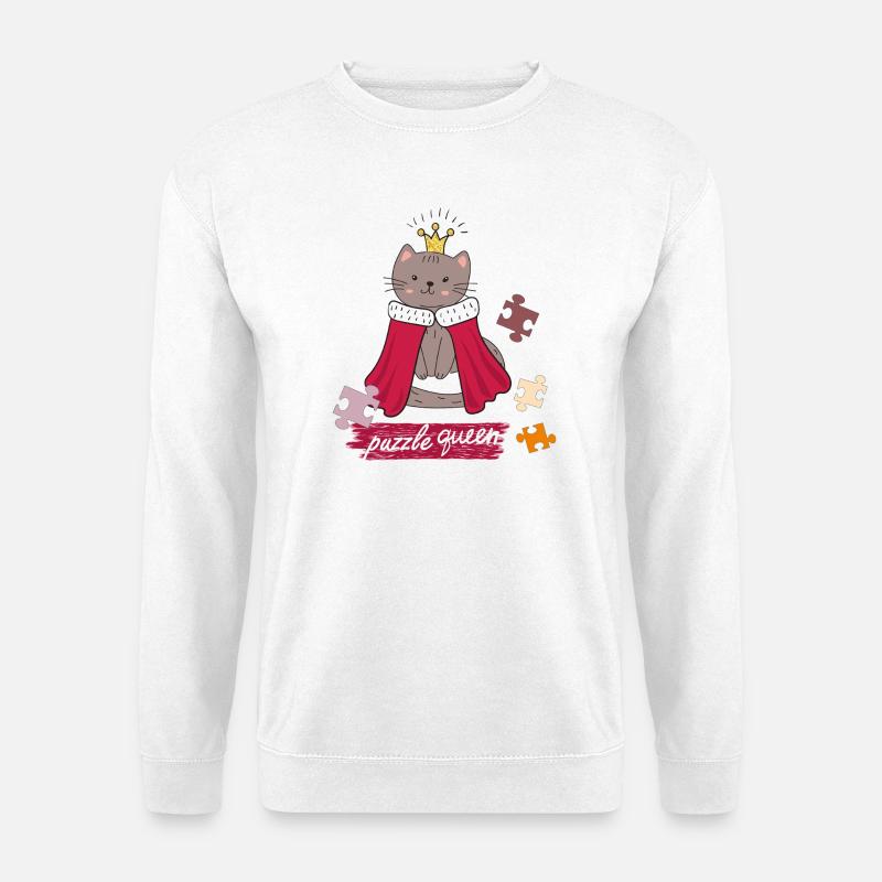 Puzzle Queen  - Unisex Pullover - Weiß
