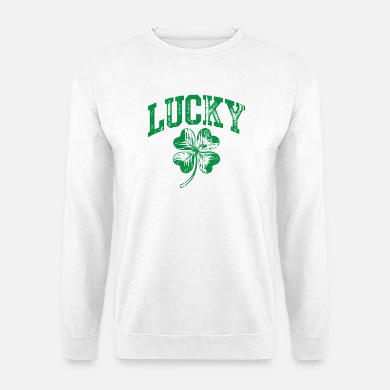 Lucky Shamrock Arch - Unisex Pullover - Weiß