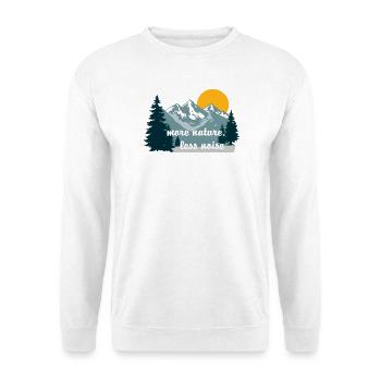 More Nature Less Noise - Unisex Sweatshirt - white - Front