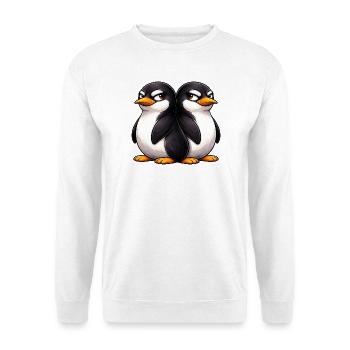 Cute Penguin Cartoon Friends Friendship Twins - Unisex Sweatshirt - white - Front