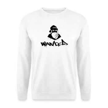 Wanted Père Noël – Noël Urbain et Rebelle - Sweat-shirt Unisexe - blanc - Devant