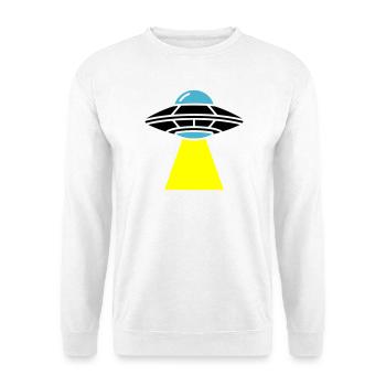 UFO Alien Spaceship Light - Unisex Sweatshirt - white - Front