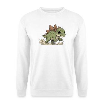Cheerful Stegosaurus - Unisex Sweatshirt - white - Front