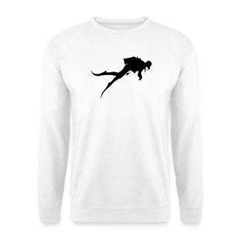 Taucher Diver - Unisex Pullover - Weiß - Vorne