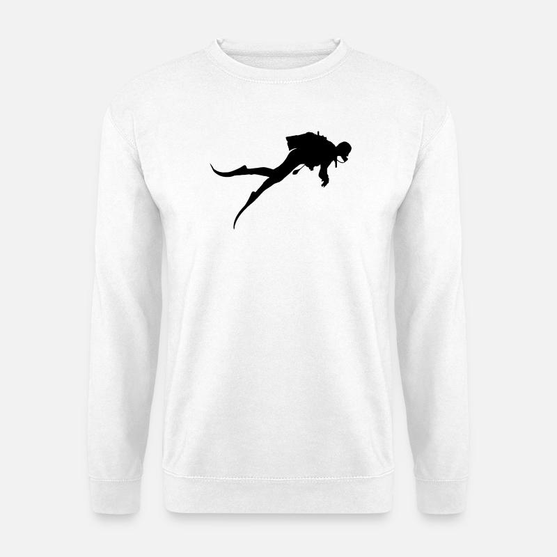 Taucher Diver - Unisex Pullover - Weiß