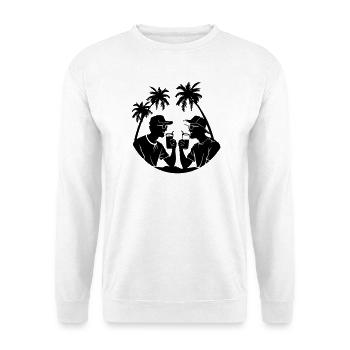 Palm Trees Party Holiday Silhouette - Unisex Sweatshirt - white - Front